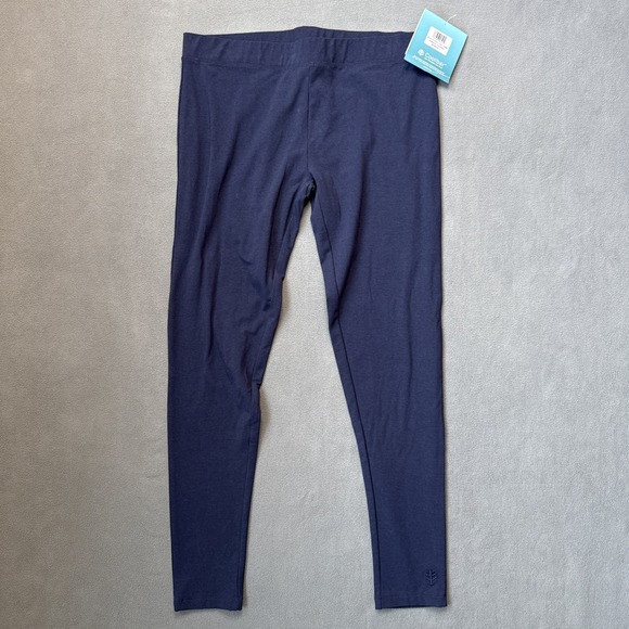Coolibar Pants - Coolibar Summer Leggings Womens Large Navy Travel Outdoor Stretch UPF Light NWT
